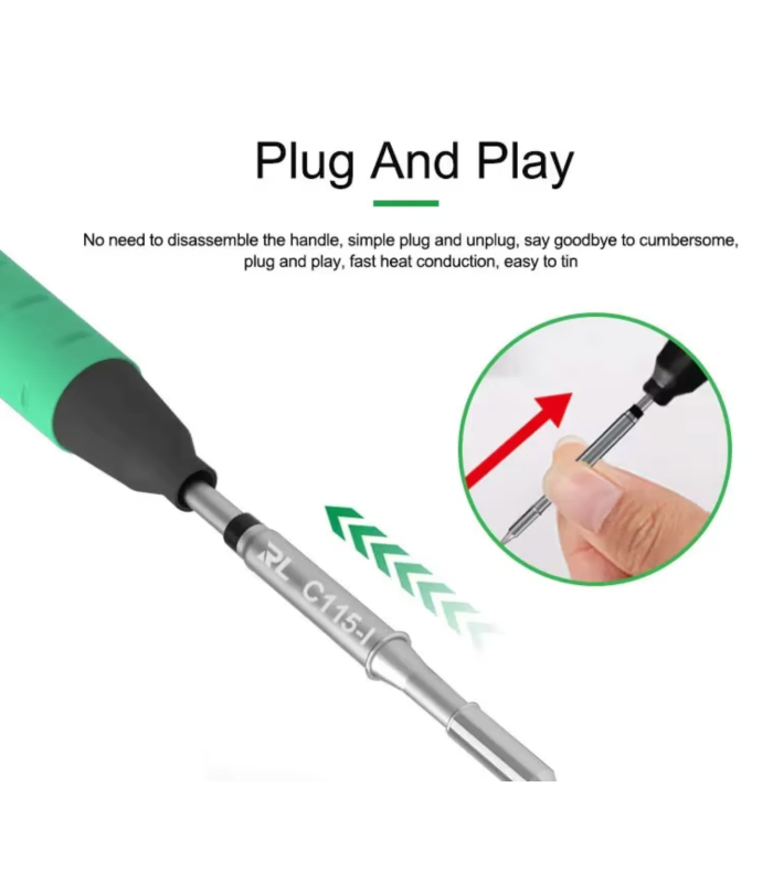 RELIFE C115 K Chisel Soldering Tips Welding Iron Head solder Tip TT115 Handle