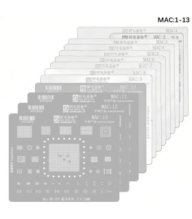 Apple Macbook Reballing Reball Stencil Steel Mesh CPU SSD motherboard 13 in 1