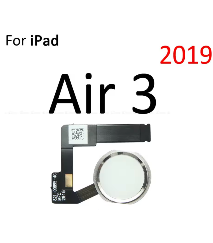 For Apple iPad Air 3 2019 Replacement Home Button Flex cable (White)