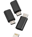 Male Micro to Female 8 Pin iPhone OTG Flash Driver Adapter Converter (Black)