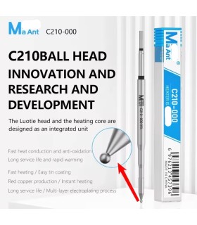 Maant C210-000 Ball Head Soldering solder Iron Tips For T210 T26 Handle
