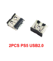 2 pcs Sony PlayStation 5 PS5 Front USB 2.0 Type-A Hi-Speed Port Jack Connector