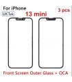 3x For Apple iPhone 13 mini Replacement  with OCA Front Glass Screen Repair