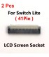 2 pcs Nintendo Switch Lite 41 Pin LCD Display FPC Socket Connector Replacement