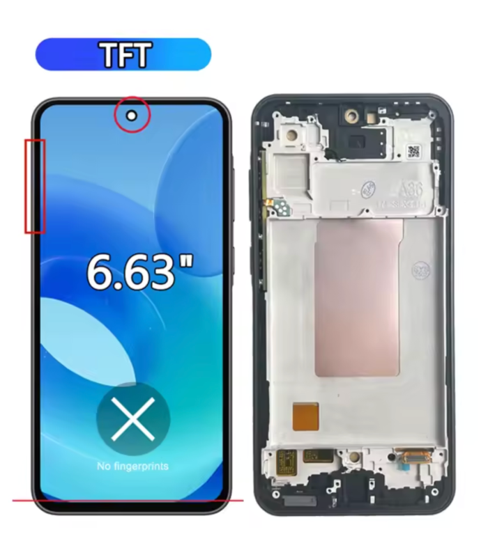 Samsung Galaxy A36 SM-A366E, SM-A366E/DS TFT LCD Display Touch Screen with Frame