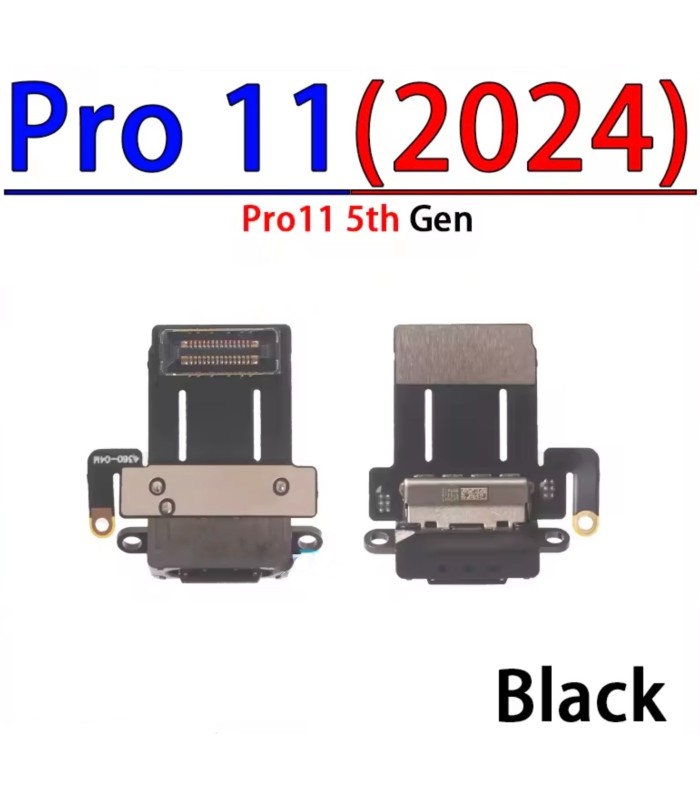 Apple iPad Pro 11 5th gen 2024 usb C Charging connector Port Flex Cable Black