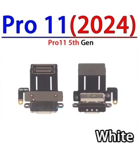 Apple iPad Pro 11 5th gen 2024 usb C Charging connector Port Flex Cable White