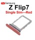 for Samsung Galaxy Z Flip7 SM-F766 Single SIM Card Simcard Tray holder slot - Red