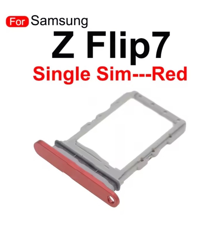 for Samsung Galaxy Z Flip7 SM-F766 Single SIM Card Simcard Tray holder slot - Red