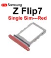 for Samsung Galaxy Z Flip7 SM-F766 Single SIM Card Simcard Tray holder slot - Red