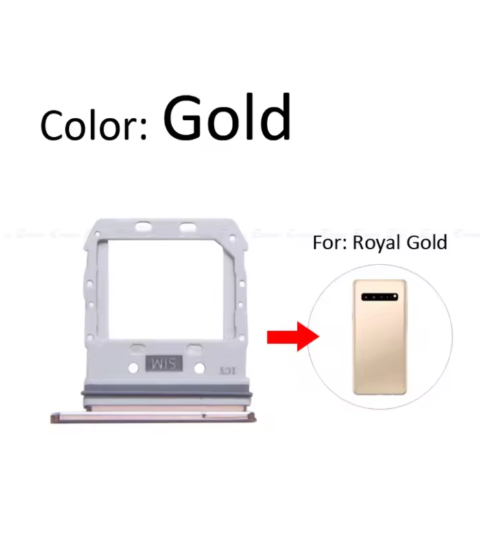 for Samsung Galaxy S10 5G Replacement SIM Card simcard Tray Holder (Gold)