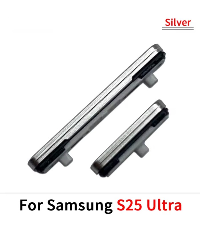 for Samsung  Galaxy S25 Ultra Power Volume Control  on off Button Replacement Silver