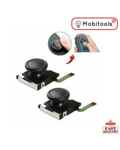 Black Nintendo Switch Console Joystick Thumb Analog Stick 3D Joy-Con X 2