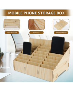 48 slots Mobile Phone Storage Box Compartment Holder Shop Store Display Ply wood Retail